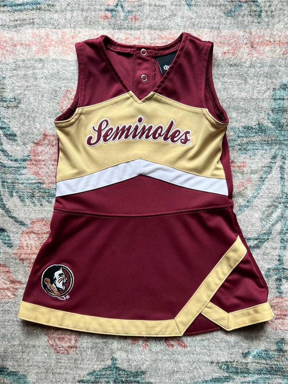 Florida State Seminoles Toddler Girls' Garnet and Gold Cheer Dress